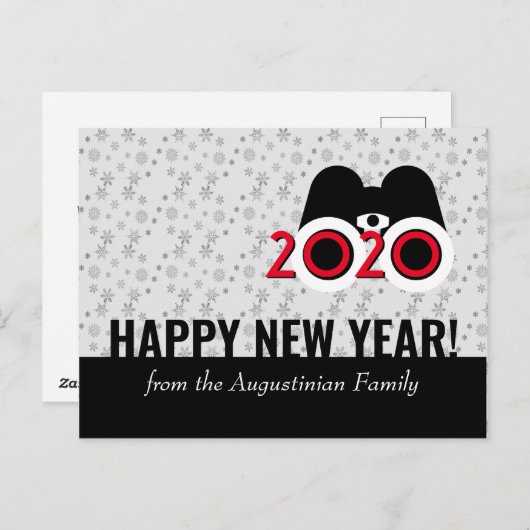 Modern glücklich Neues Jahr 2020 Vision Snowflakes Postkarte (Vorne/Hinten)
