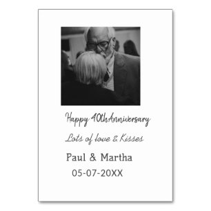 Modern glücklicher 40. Hochzeitstag Name Datum Fot Tischnummer