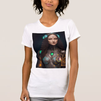 Modern glühende Cyborg Mona T-Shirt