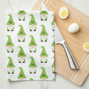 Modern Gnome Candy Cane HerzNAME Weihnachtsspass Geschirrtuch