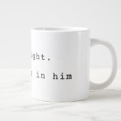 Modern "God is Light" Jumbo Coffee Mug Jumbo-Tasse (Rechts)