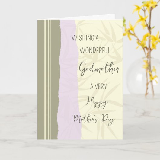 Modern Godmutter Happy Mother Day Karte (Gelbe Blume)