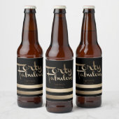 Modern Gold 40. Geburtstag Party Bierflaschenetikett (Flaschen)