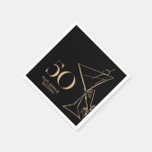 Modern Gold 50. Geburtstag Napkins Serviette (Ecke)
