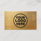 Modern Gold Add-Logo Visitenkarte (Vorderseite)