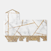 Modern Gold Agate Geode Monogram Geschenkschachtel (Ungefaltet)