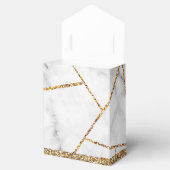 Modern Gold Agate Geode Monogram Geschenkschachtel (Geöffnet)