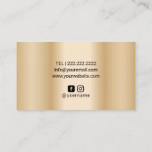 Modern Gold Agate Makeup Artist Friseur Salon Visitenkarte (Rückseite)