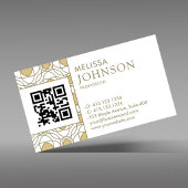 Modern Gold Art Deco Geometric Pattern Visitenkarte