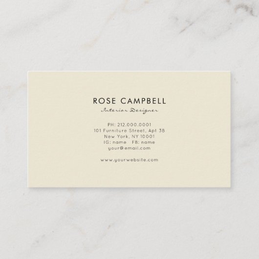 Modern Gold Bamboo Grove Business Card Visitenkarte (Rückseite)