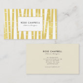 Modern Gold Bamboo Grove Business Card Visitenkarte (Vorne/Hinten)