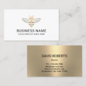 Modern Gold Bee Logo Visitenkarte (Vorne/Hinten)