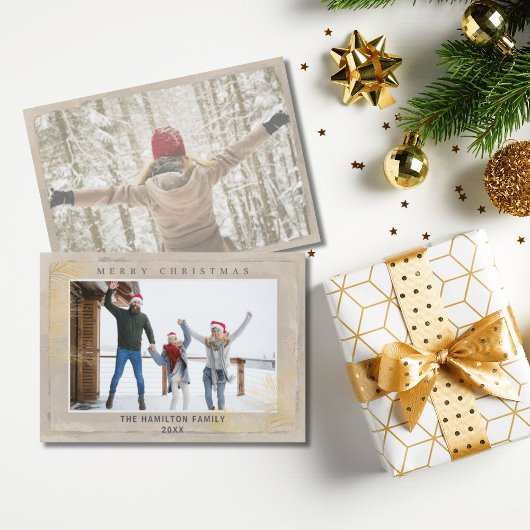 Modern Gold & Beige Folies Weihnachten