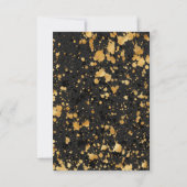 Modern Gold Black 50. Geburtstag Einladung (Rückseite)