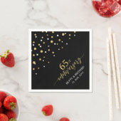 Modern Gold & Black 65th Anniversary Party Napkins Serviette (Beispiel)
