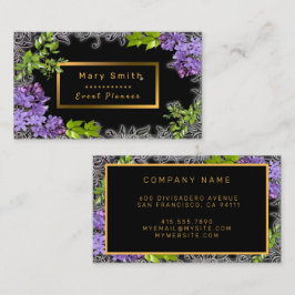 Modern Gold Black Add Your Text Business Card Visitenkarte