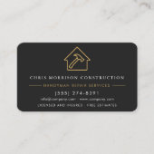 Modern Gold Black Construction Company Visitenkarte (Vorderseite)