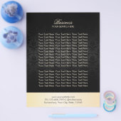 Modern Gold & Black Damask Elegante Broschüren (Einzeln)