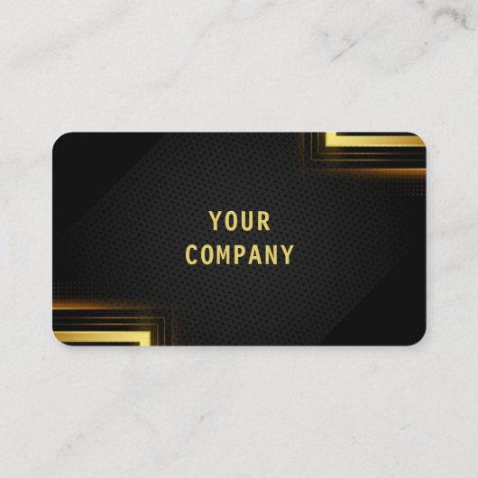 Modern Gold Black Design Ihre Visitenkarte (Rückseite)