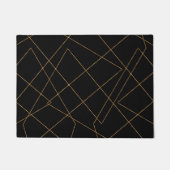 Modern Gold & Black Geometric Strokes Design Fußmatte (Vorderseite)