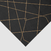 Modern Gold & Black Geometric Strokes Design Seidenpapier (Ausschnitt)