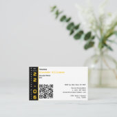 Modern Gold Black Graduation Party Begleitkarte (Stehend Vorderseite)