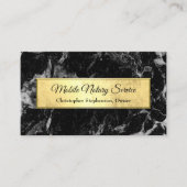 Modern Gold Black Marble Notary Service Visitenkarte (Vorderseite)
