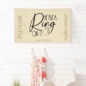 Modern Gold Black Name Er setzte einen Ring darauf Banner (Insitu)