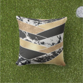 Modern Gold Black White Glitter Marble Geometric Kissen (Golfball-Marker)