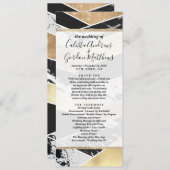 Modern Gold Black White Glitter Marble Geometric Programm (Vorne/Hinten)