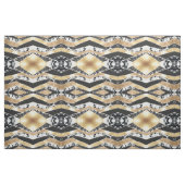 Modern Gold Black White Glitter Marble Geometric Stoff (Fat Quarter (45,7 x 55,9 cm))