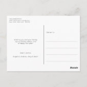 Modern Gold & Blue Christmas Beach Watercolor Postkarte (Rückseite)