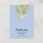 Modern Gold Blue Earring Display Visitenkarte (Rückseite)