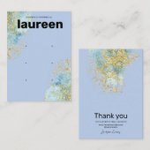 Modern Gold Blue Earring Display Visitenkarte (Vorne/Hinten)