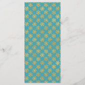 Modern Gold Blue Frohe Weihnachten Foto - Rackcard (Rückseite)