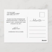 Modern Gold Blue Marble Agate Abschluss Vielen Dan Postkarte (Rückseite)