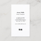 Modern Gold Blue Ocean Coral Reef nautical Visitenkarte (Rückseite)