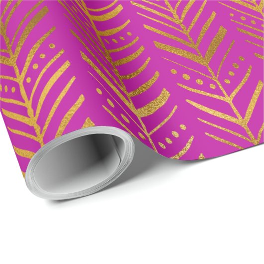 Modern Gold Boho Geschenkpapier (Rolleneckpunkt)