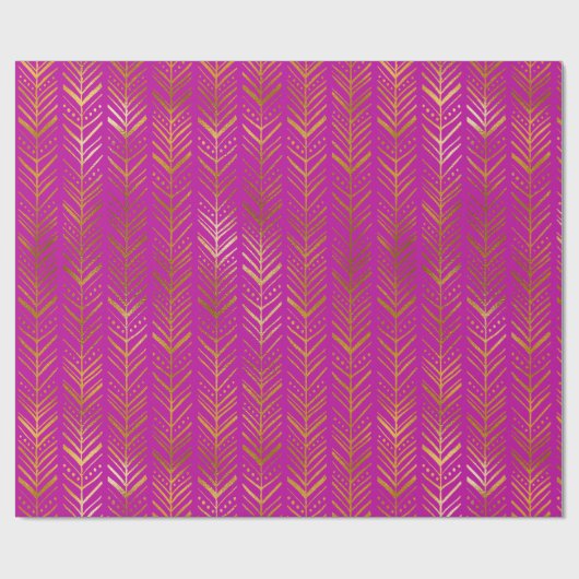 Modern Gold Boho Geschenkpapier (Flach)