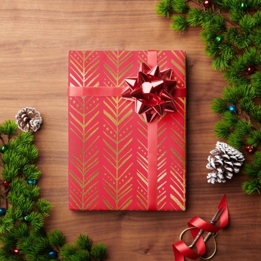 Modern Gold Boho Geschenkpapier (Feiertagsgeschenk)