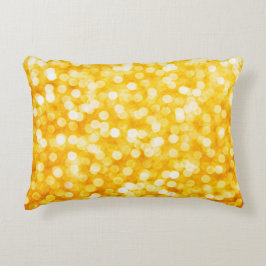 Modern Gold Bokeh Accent Pillow Dekokissen