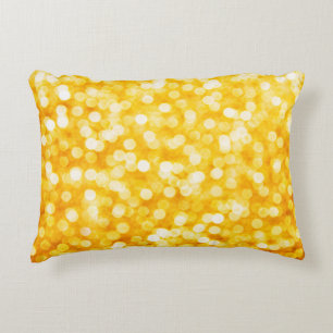 Modern Gold Bokeh Accent Pillow Dekokissen