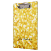 Modern Gold Bokeh Clipboard Klemmbrett (Links)