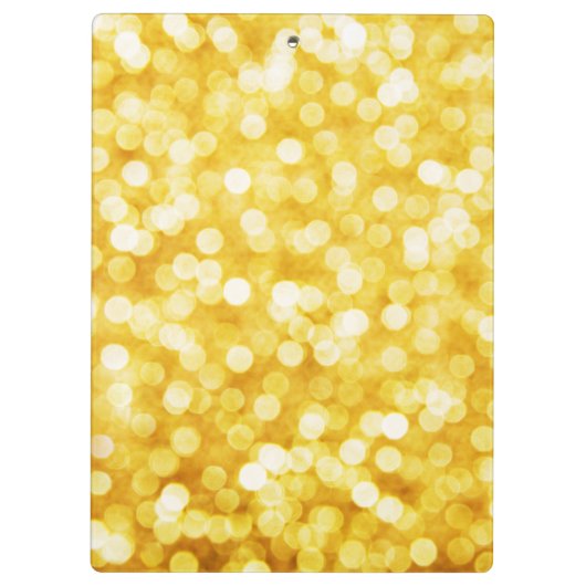 Modern Gold Bokeh Clipboard Klemmbrett (Rückseite)