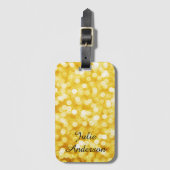 Modern Gold Bokeh Gepäcktag Gepäckanhänger (Vorderseite Vertikal)