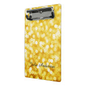 Modern Gold Bokeh Mini Clipboard Klemmbrett (Gewinkelt2)