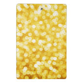 Modern Gold Bokeh Mini Clipboard Mini Klemmbrett (Rückseite)