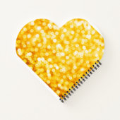 Modern Gold Bokeh Mini Spiral Notebook Notizblock (Rückseite)