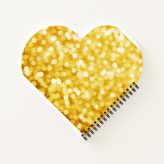 Modern Gold Bokeh Mini Spiral Notebook Notizblock (Rückseite)