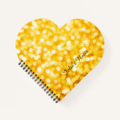 Modern Gold Bokeh Mini Spiral Notebook Notizblock (Vorderseite)